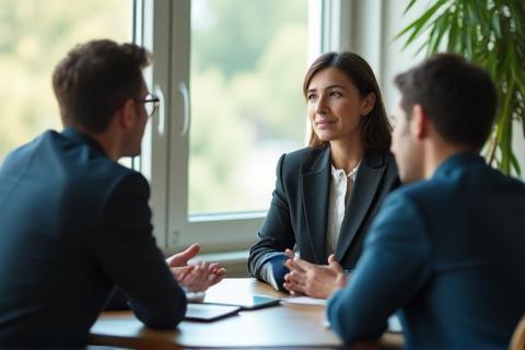 Conversation de conseil RH